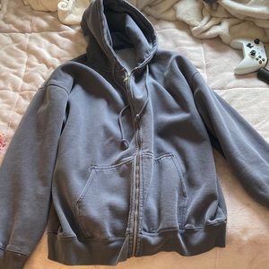 brandy oversized zip up hoodie